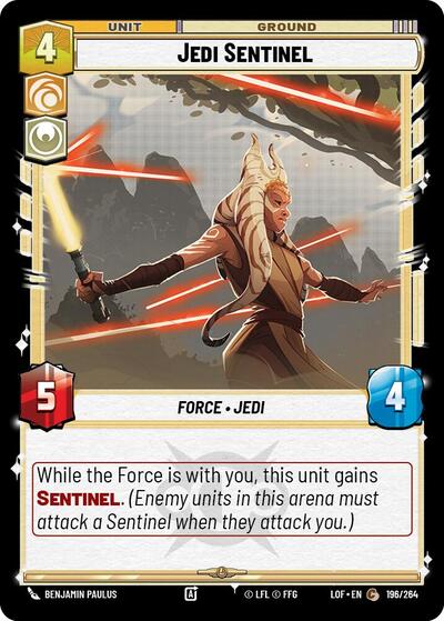 Jedi Sentinel (LOF) #196/264 Common (Near Mint) Legends of the Force Star Wars: Unlimited: 2025