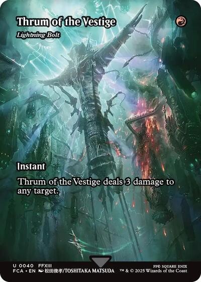 Thrum of the Vestige Lightning Bolt Showcase (FCA) #40 Uncommon (Foil Near Mint) FINAL FANTASY: Through the Ages Magic: The Gathering: 2025