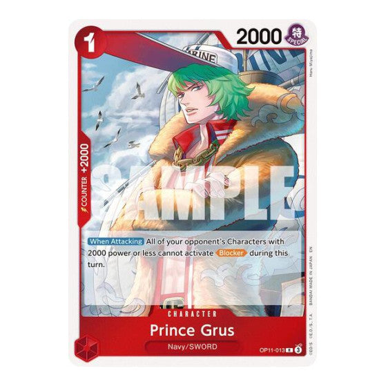 Prince Grus (OP11) #OP11-013 Rare A Fist of Divine Speed One Piece Card Game: 2025