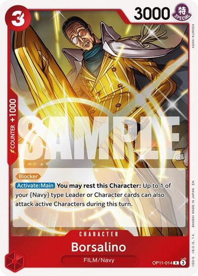 Borsalino (OP11) #OP11-014 Rare (Foil Lightly Played) A Fist of Divine Speed One Piece Card Game: 2025