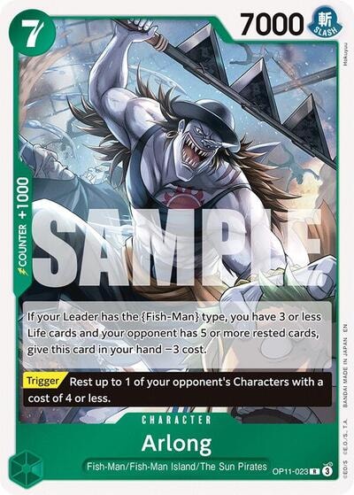 Arlong (OP11) #OP11-023 Rare (Foil Lightly Played) A Fist of Divine Speed One Piece Card Game: 2025