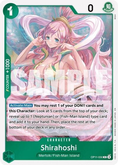 Shirahoshi (030) (OP11) #OP11-030 Rare (Foil Lightly Played) A Fist of Divine Speed One Piece Card Game: 2025