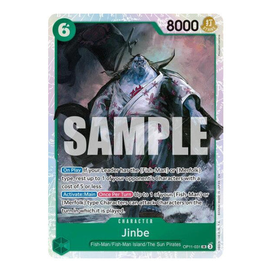 Jinbe (031) (OP11) #OP11-031 Super Rare (Foil Lightly Played) A Fist of Divine Speed One Piece Card Game: 2025