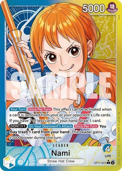 Nami 041 Alternate Art (OP11) #OP11-041 Land (Foil Near Mint) A Fist of Divine Speed One Piece Card Game: 2025
