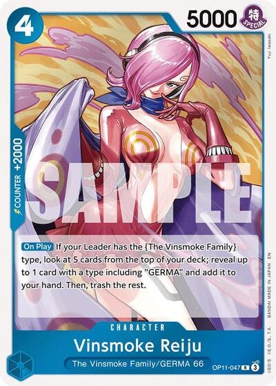 Vinsmoke Reiju (OP11) #OP11-047 Rare (Foil Lightly Played) A Fist of Divine Speed One Piece Card Game: 2025