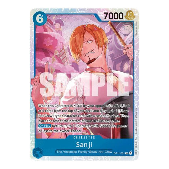 Sanji (OP11) #OP11-051 Super Rare (Foil Lightly Played) A Fist of Divine Speed One Piece Card Game: 2025