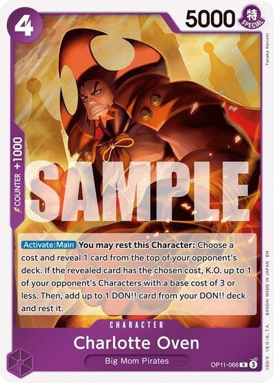 Charlotte Oven (OP11) #OP11-066 Rare (Foil Lightly Played) A Fist of Divine Speed One Piece Card Game: 2025