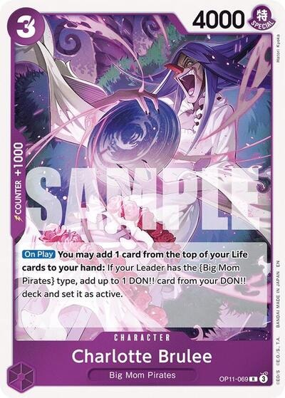 Charlotte Brulee (OP11) #OP11-069 Rare (Foil Lightly Played) A Fist of Divine Speed One Piece Card Game: 2025