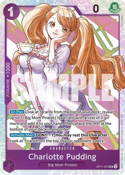 Charlotte Pudding (OP11) #OP11-070 Super Rare (Foil Lightly Played) A Fist of Divine Speed One Piece Card Game: 2025
