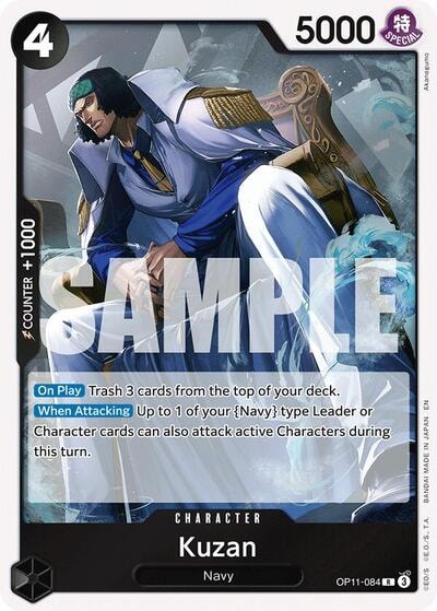 Kuzan (OP11) #OP11-084 Rare (Foil Lightly Played) A Fist of Divine Speed One Piece Card Game: 2025