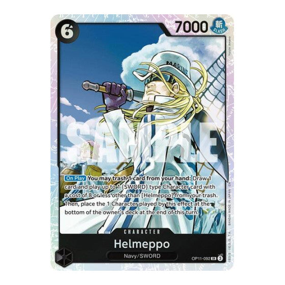 Helmeppo (OP11) #OP11-092 Super Rare (Foil Lightly Played) A Fist of Divine Speed One Piece Card Game: 2025