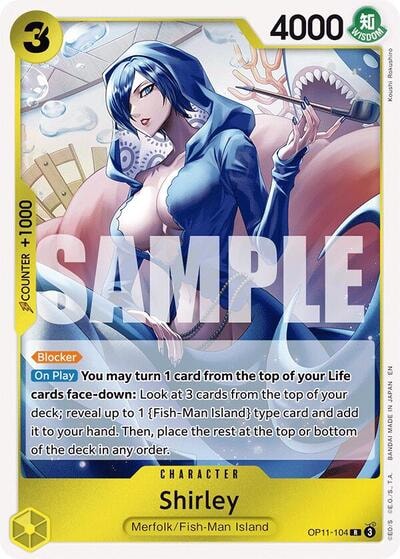 Shirley (OP11) #OP11-104 Rare (Foil Lightly Played) A Fist of Divine Speed One Piece Card Game: 2025