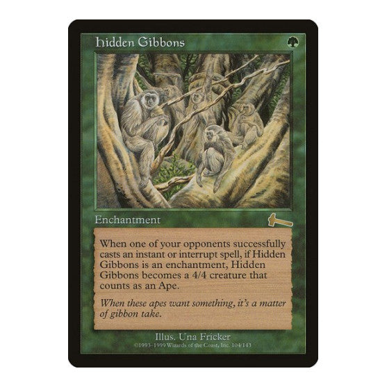 Hidden Gibbons (ULG) #104 Rare (Lightly Played) Urza's Legacy Magic: The Gathering: 1999
