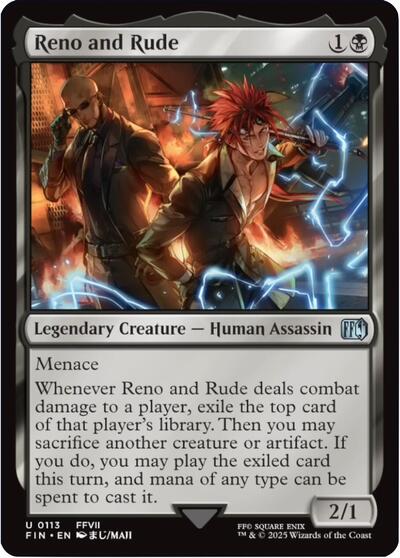 2025 Magic: FINAL FANTASY (FIN) - Reno and Rude (#113, Uncommon)