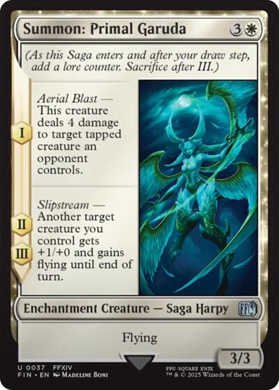 2025 Magic: FINAL FANTASY (FIN) - Summon Primal Garuda (#37, Uncommon)