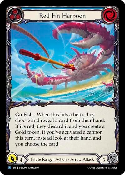 Red Fin Harpoon () #SEA090 Rare (Lightly Played) High Seas Flesh and Blood TCG: 2025
