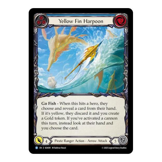 Yellow Fin Harpoon () #SEA091 Rare (Lightly Played) High Seas Flesh and Blood TCG: 2025