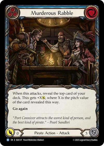 Murderous Rabble () #SEA137 Rare (Rainbow Foil Near Mint) High Seas Flesh & Blood TCG: 2025