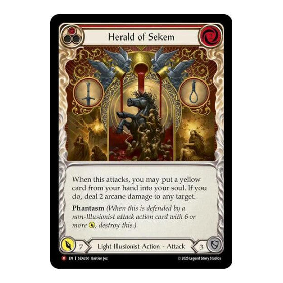 Herald of Sekem () #SEA260 Majestic (Lightly Played) High Seas Flesh and Blood TCG: 2025