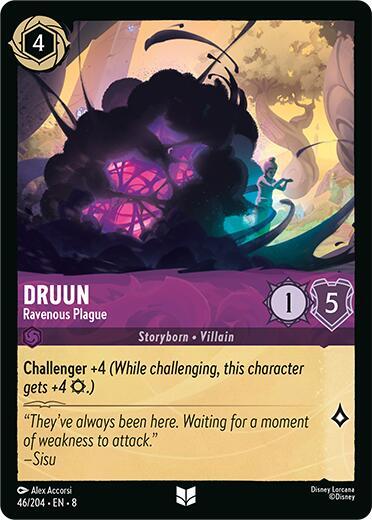Druun - Ravenous Plague (8) #46/204 Uncommon (Near Mint) Reign of Jafar Disney Lorcana: 2025