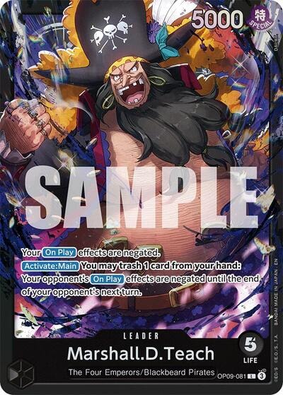 MarshallDTeach OP09 081 (ST-27) #OP09-081 Land (Foil Near Mint) Starter Deck 27: BLACK Marshall.D.Teach One Piece Card Game: 2025