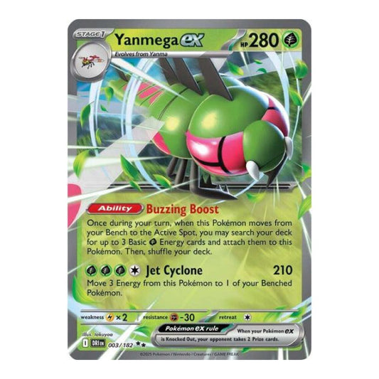Yanmega ex - 003/182 (DRI) #003/182 Double Rare (Holofoil Near Mint) SV10: Destined Rivals Pokemon: 2025
