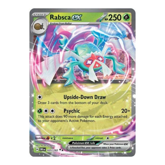 Rabsca ex (DRI) #025/182 Double Rare (Holofoil Near Mint) SV10: Destined Rivals Pokemon: 2025