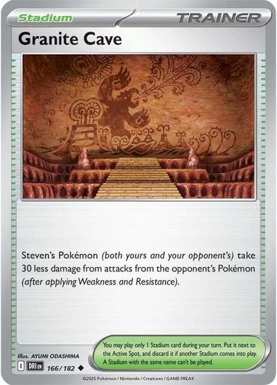 Granite Cave (DRI) #166/182 Uncommon (Reverse Holofoil Lightly Played) SV10: Destined Rivals Pokemon: 2025