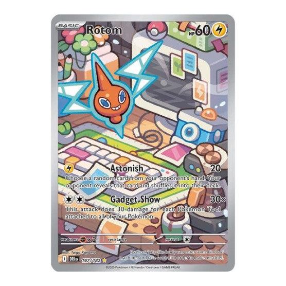 Rotom - 197/182 (DRI) #197/182 Illustration Rare (Holofoil Near Mint) SV10: Destined Rivals Pokemon: 2025