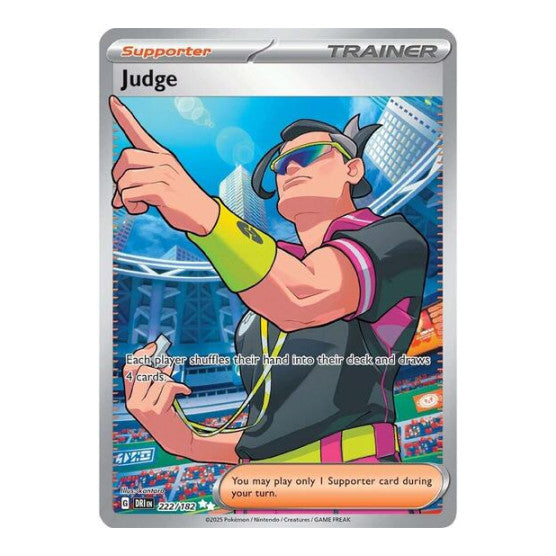 Judge - 222/182 (DRI) #222/182 Ultra Rare (Holofoil Near Mint) SV10: Destined Rivals Pokemon: 2025