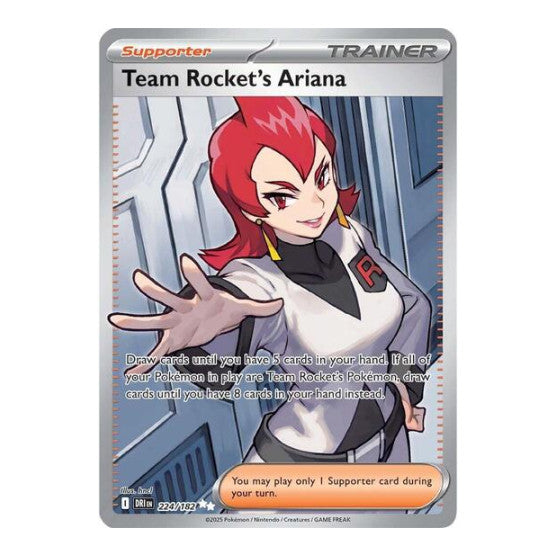 Team Rocket's Ariana - 224/182 (DRI) #224/182 Ultra Rare (Holofoil Moderately Played) SV10: Destined Rivals Pokemon: 2025