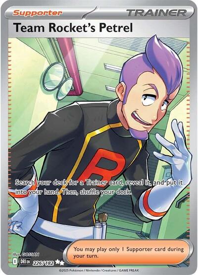 Team Rockets Petrel 226 182 (DRI) #226/182 Ultra Rare (Holofoil Near Mint) SV10: Destined Rivals Pokemon: 2025