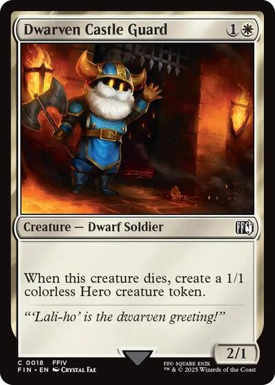 Dwarven Castle Guard (FIN) #18 Common FINAL FANTASY Magic: The Gathering: 2025