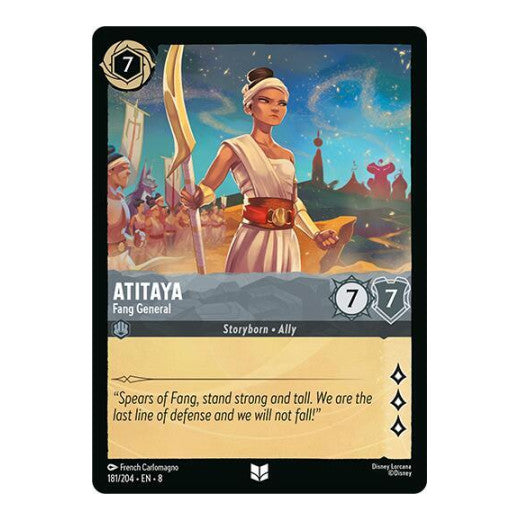 Atitaya - Fang General (8) #181/204 Uncommon (Near Mint) Reign of Jafar Disney Lorcana: 2025