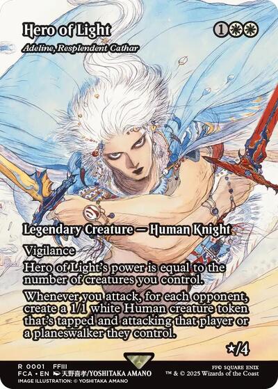 Hero of Light Adeline Resplendent Cathar Showcase (FCA) #1 Rare (Near Mint) FINAL FANTASY: Through the Ages Magic: The Gathering: 2025