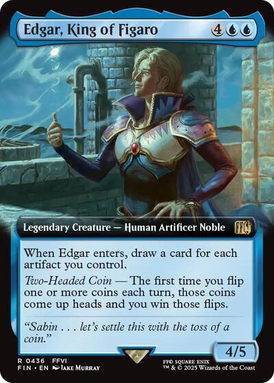 Edgar King of Figaro Extended Art (FIN) #436 Rare (Lightly Played) FINAL FANTASY Magic: The Gathering: 2025