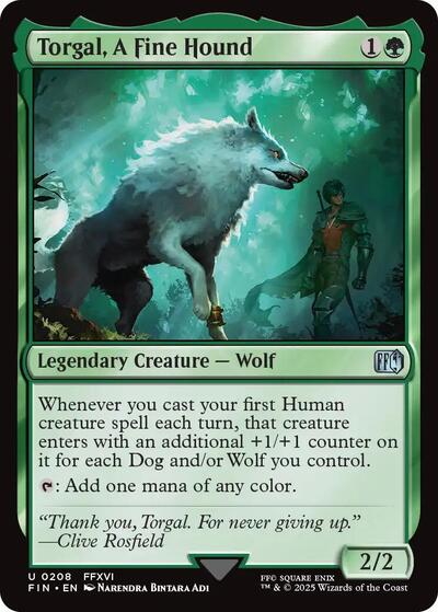 2025 Magic: FINAL FANTASY (FIN) - Torgal A Fine Hound (#208, Uncommon)
