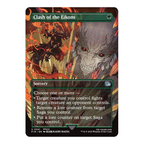 Clash of the Eikons (Borderless) (FIN) #341 Uncommon (Lightly Played) FINAL FANTASY Magic: The Gathering: 2025