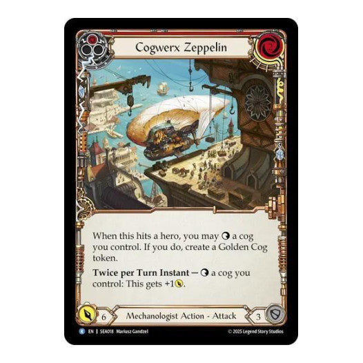 Cogwerx Zeppelin (Red) () #SEA018 Rare (Lightly Played) High Seas Flesh and Blood TCG: 2025