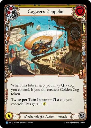 Cogwerx Zeppelin (Yellow) () #SEA019 Rare High Seas Flesh and Blood TCG: 2025