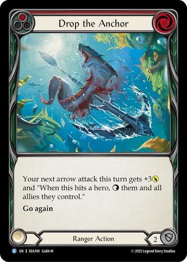 Drop the Anchor () #SEA100 Rare (Rainbow Foil Near Mint) High Seas Flesh and Blood TCG: 2025