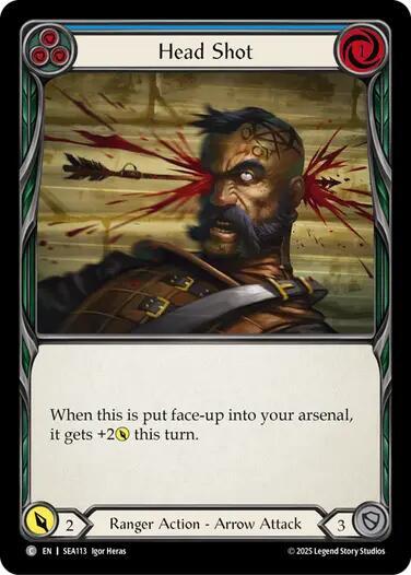 Head Shot Blue () #SEA113 Common (Lightly Played) High Seas Flesh and Blood TCG: 2025