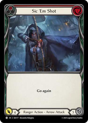 Sic Em Shot Red () #SEA117 Common (Lightly Played) High Seas Flesh and Blood TCG: 2025