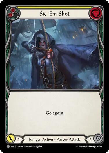 Sic Em Shot Yellow () #SEA118 Common (Lightly Played) High Seas Flesh and Blood TCG: 2025