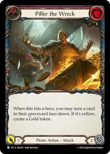 Pilfer the Wreck (Red) () #SEA138 Rare (Lightly Played) High Seas Flesh and Blood TCG: 2025