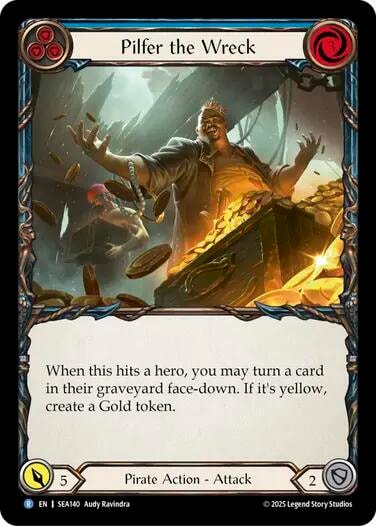 Pilfer the Wreck (Blue) () #SEA140 Rare High Seas Flesh and Blood TCG: 2025