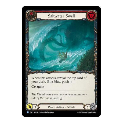 Saltwater Swell (Red) () #SEA141 Rare (Lightly Played) High Seas Flesh and Blood TCG: 2025