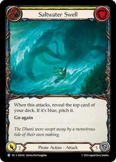 Saltwater Swell (Yellow) () #SEA142 Rare High Seas Flesh and Blood TCG: 2025