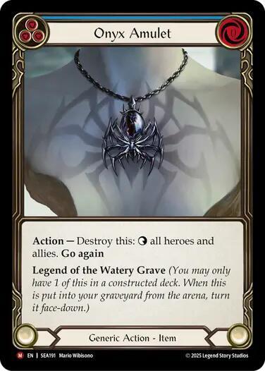 Onyx Amulet () #SEA191 Majestic (Near Mint) High Seas Flesh and Blood TCG: 2025