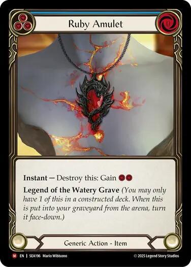 Ruby Amulet () #SEA196 Majestic (Near Mint) High Seas Flesh and Blood TCG: 2025